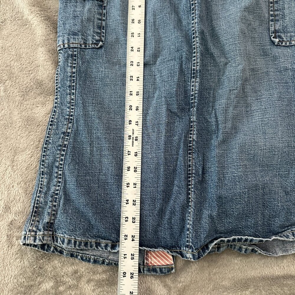 Vintage Lucky Brand Denim Midi Skirt Cargo 28/6 90s Y2K - Picture 10 of 10